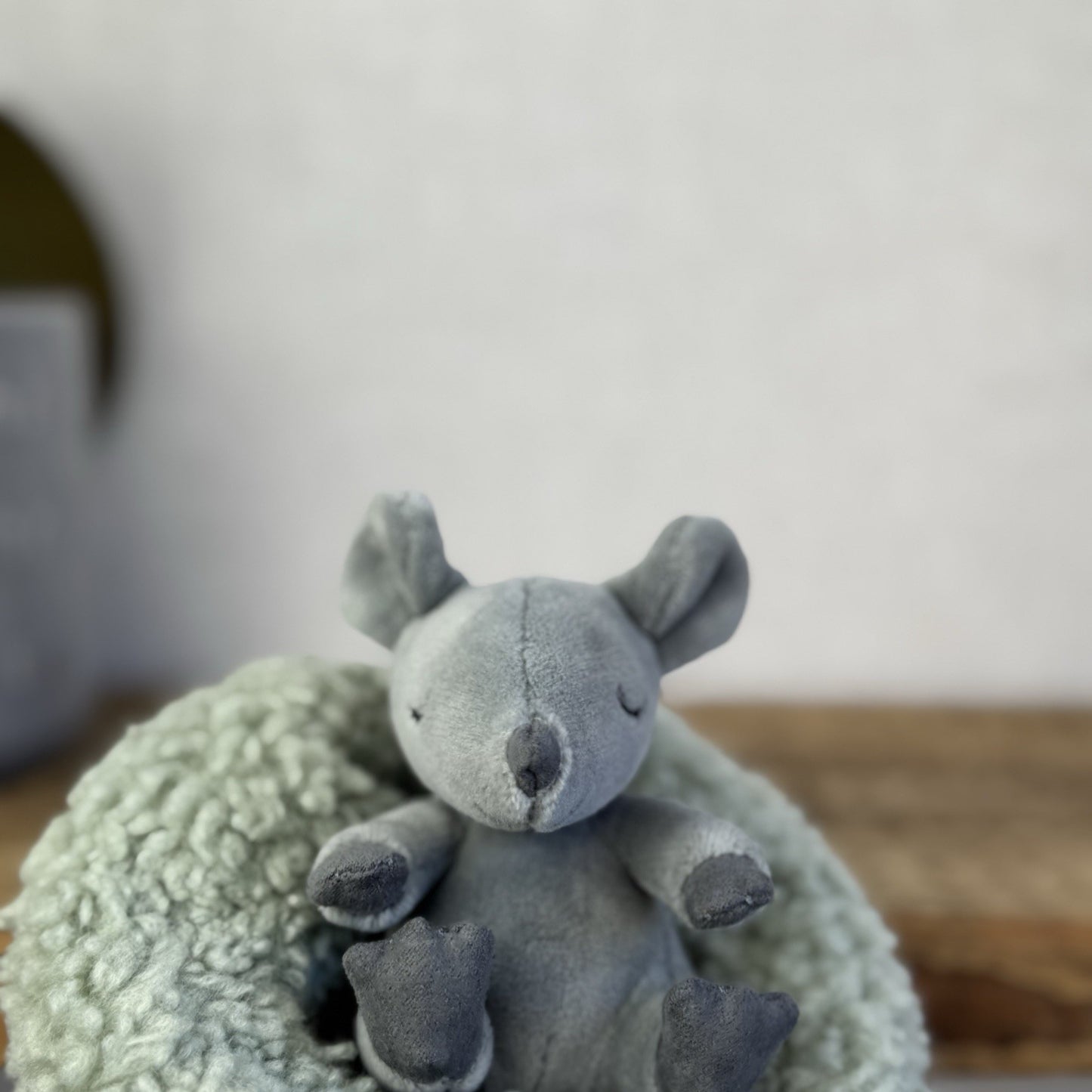 Jellycat Hibernating Mouse - Tiny Mouse In A Beanbag Nest Wildlife Plush Rare 5"