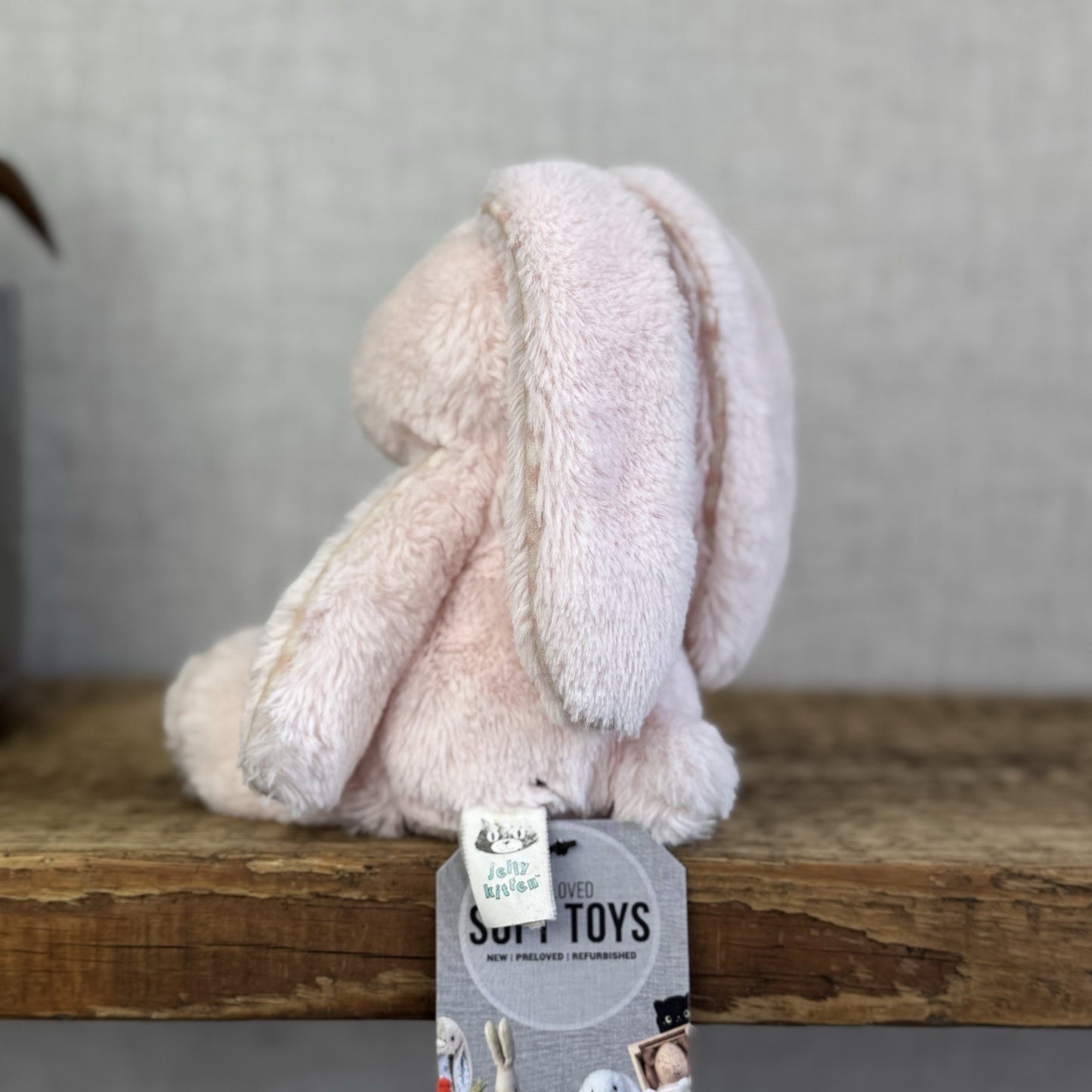 Jellycat Jellykitten Vintage Piper Bunny Small - Pink Piper Bunny Rabbit 8"