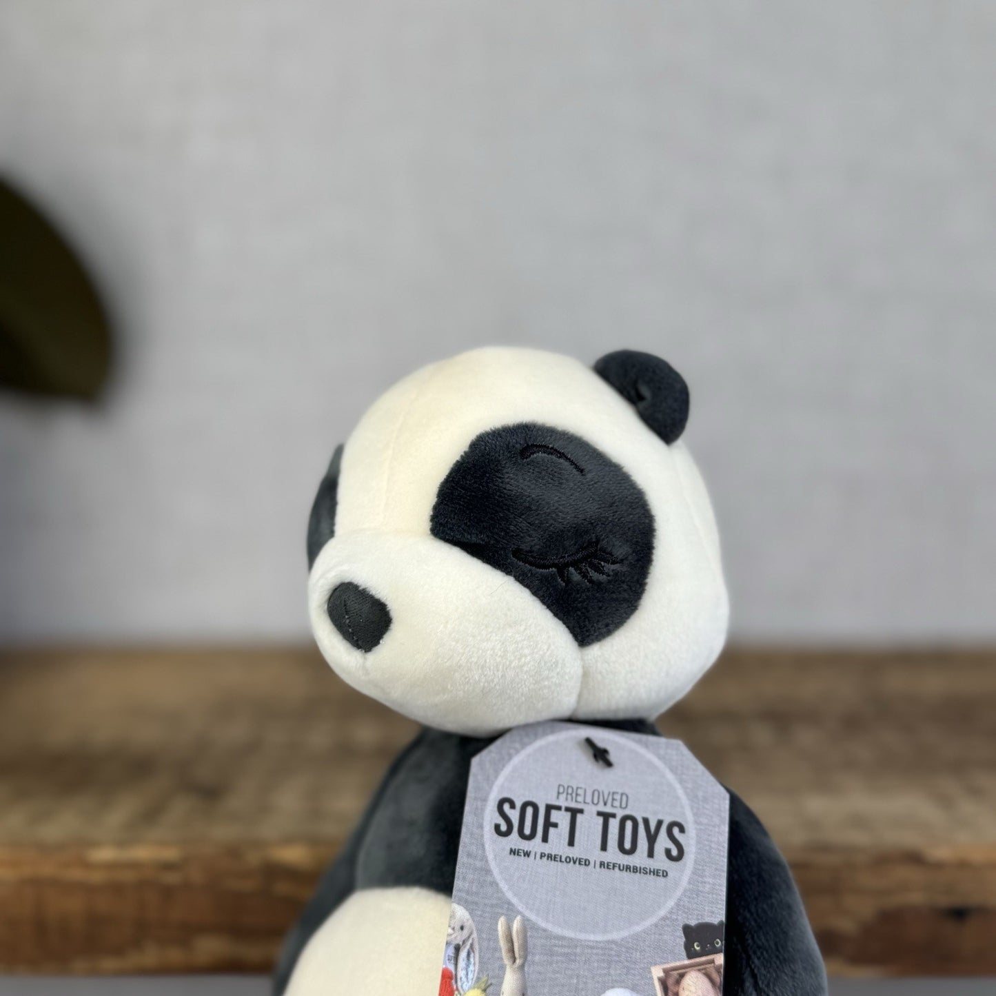 Jellycat Sleepee Panda Small - Small Velour Panda Beanie Plush Retired 10"
