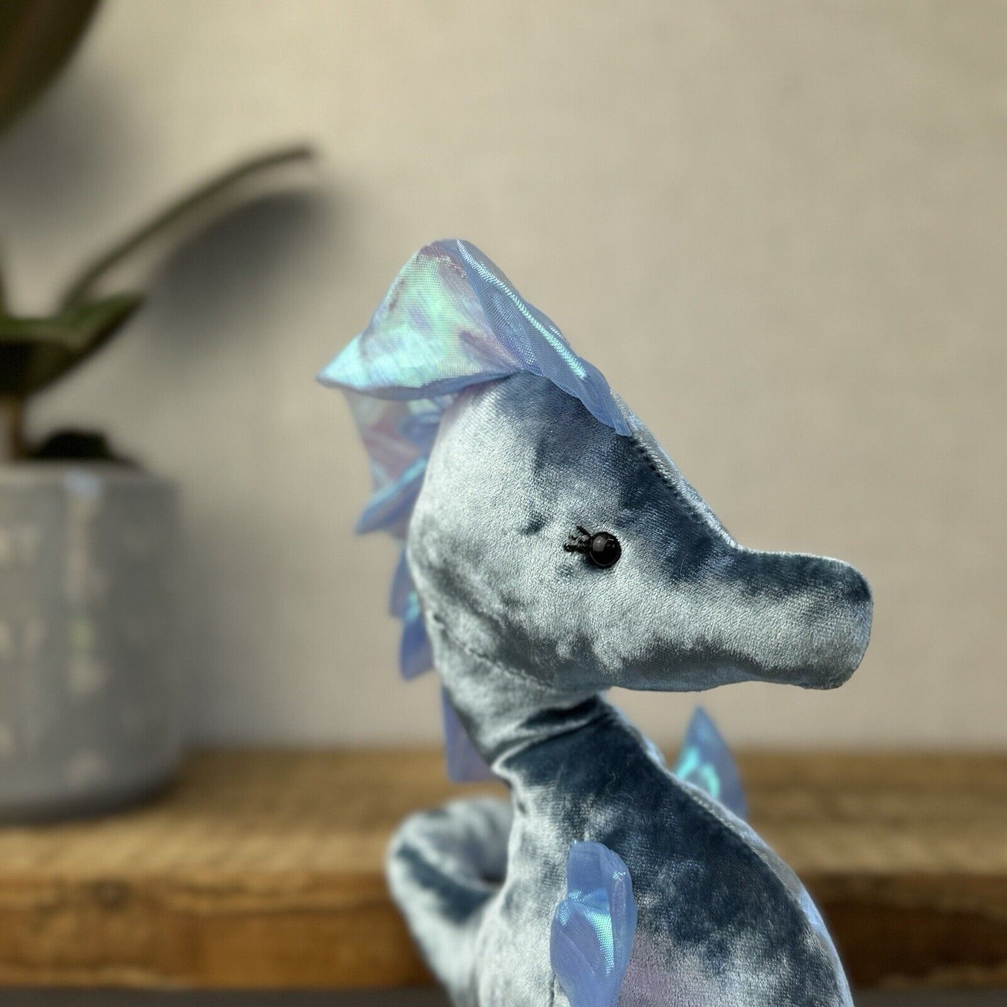 Jellycat Coral Cutie Seahorse - Light Blue Velour Sea Creature Seahorse Plush 8”