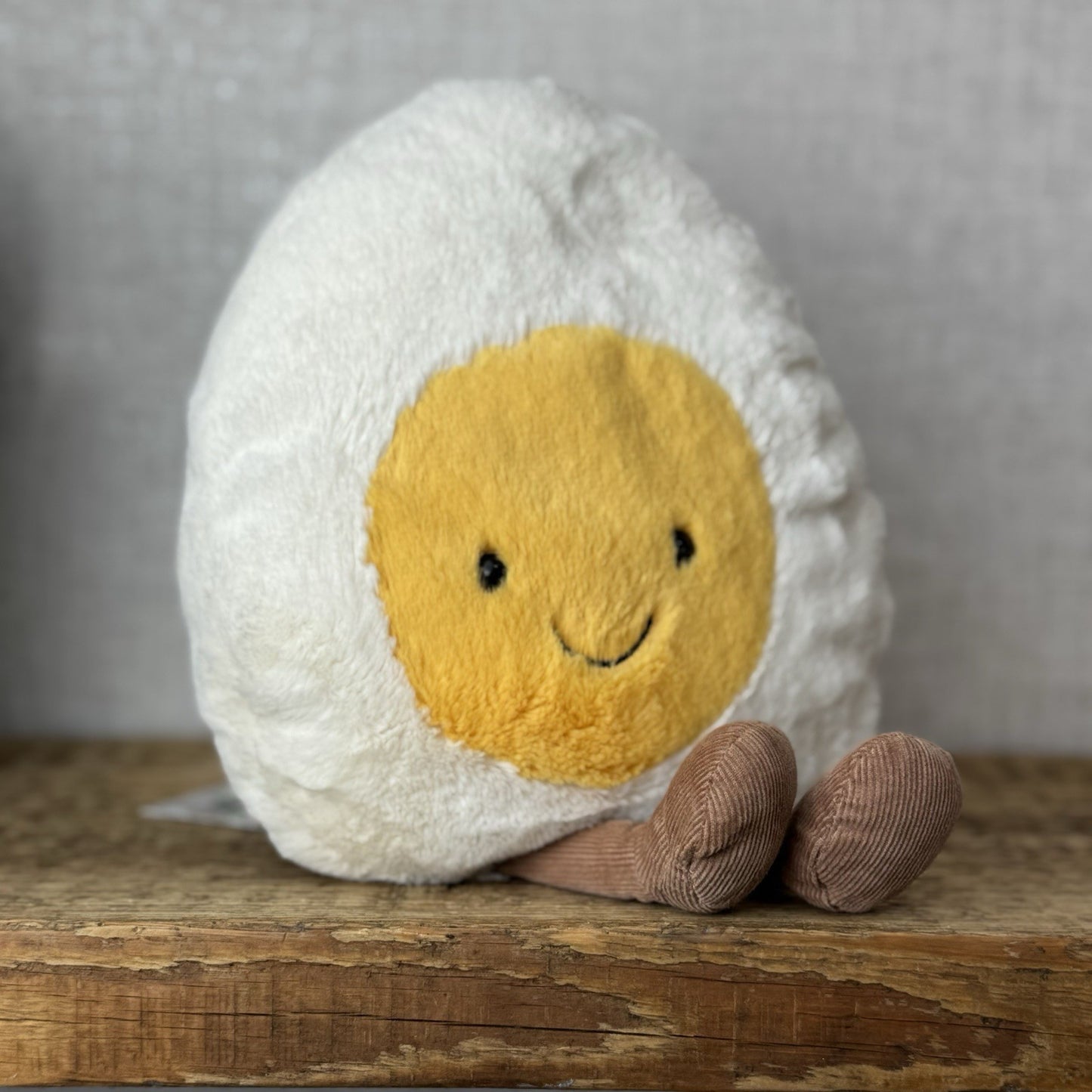 Jellycat Large Amuseable Egg - Large Smiling Egg Plush Beanie Retired 10"