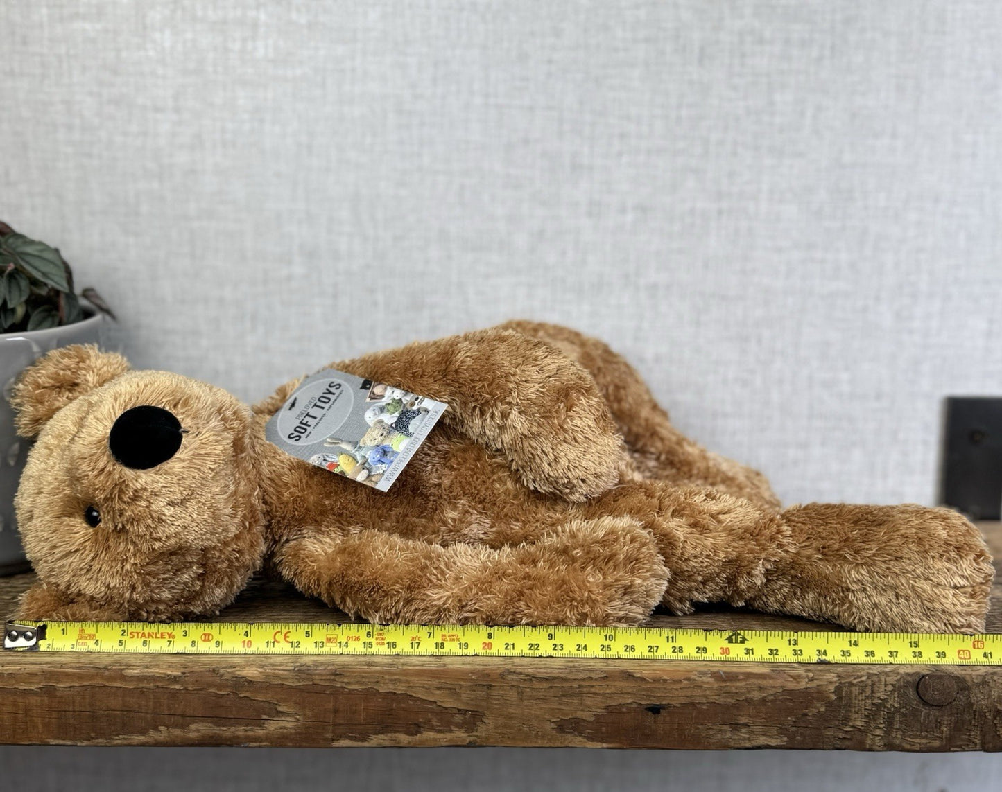 Jellycat Large Tumbler Bear - Large Scruffy Cute Bear Soft Toy Plush Vintage 16”