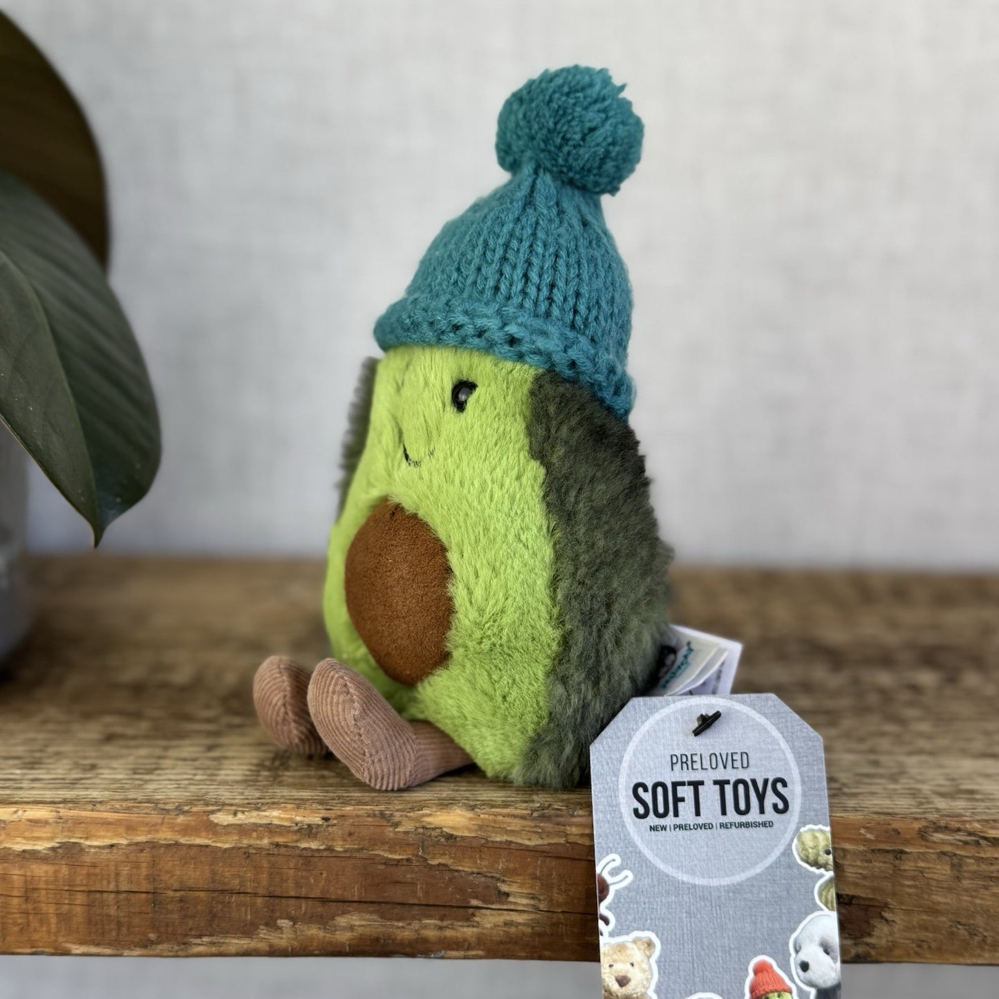 Jellycat Amuseable Cozi Avocado With Hat Plush Soft Toy - Teal Cozi Avacado