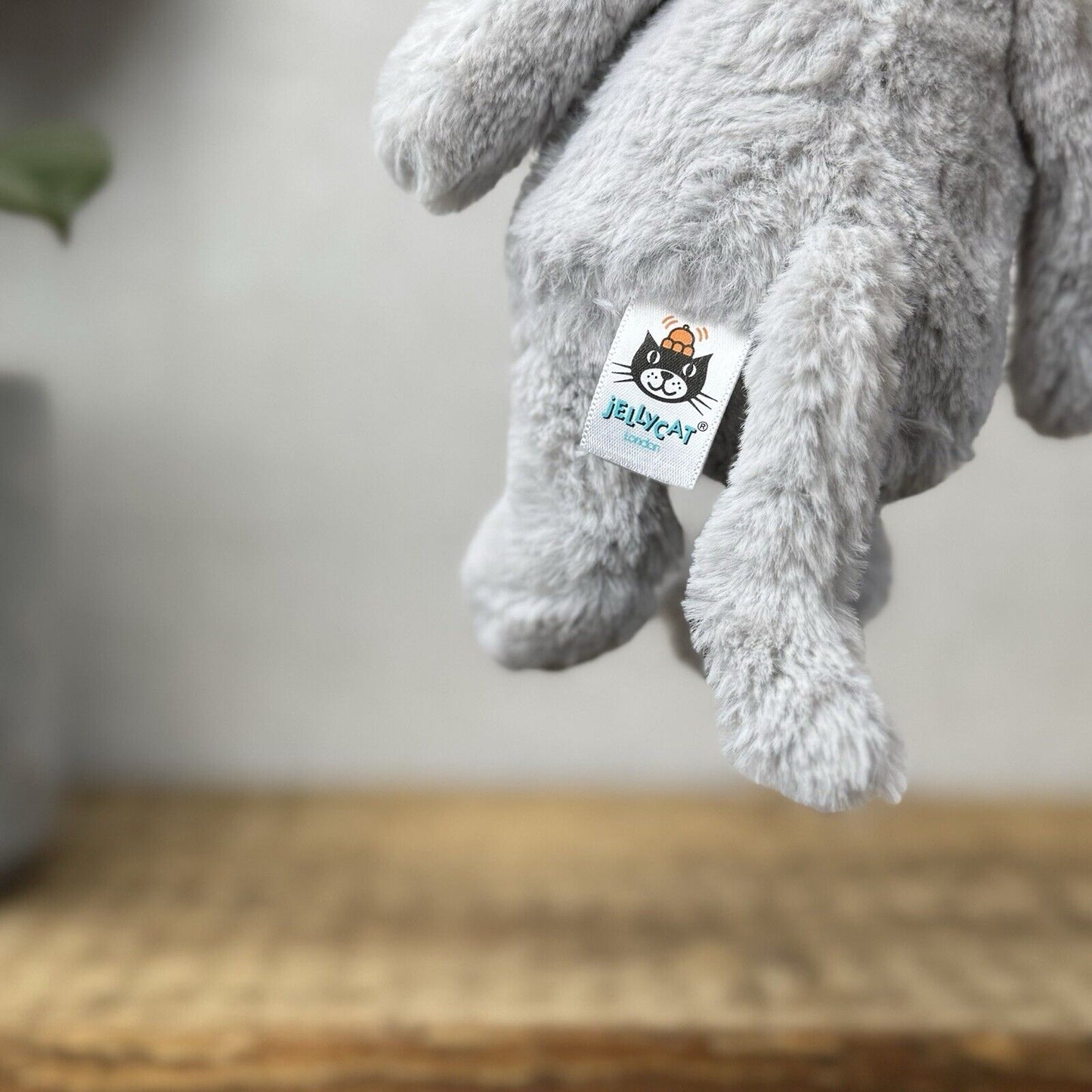 Jellycat Small Bashful Grey Kitty - Grey Cat White Face Small Plush Retired 7”