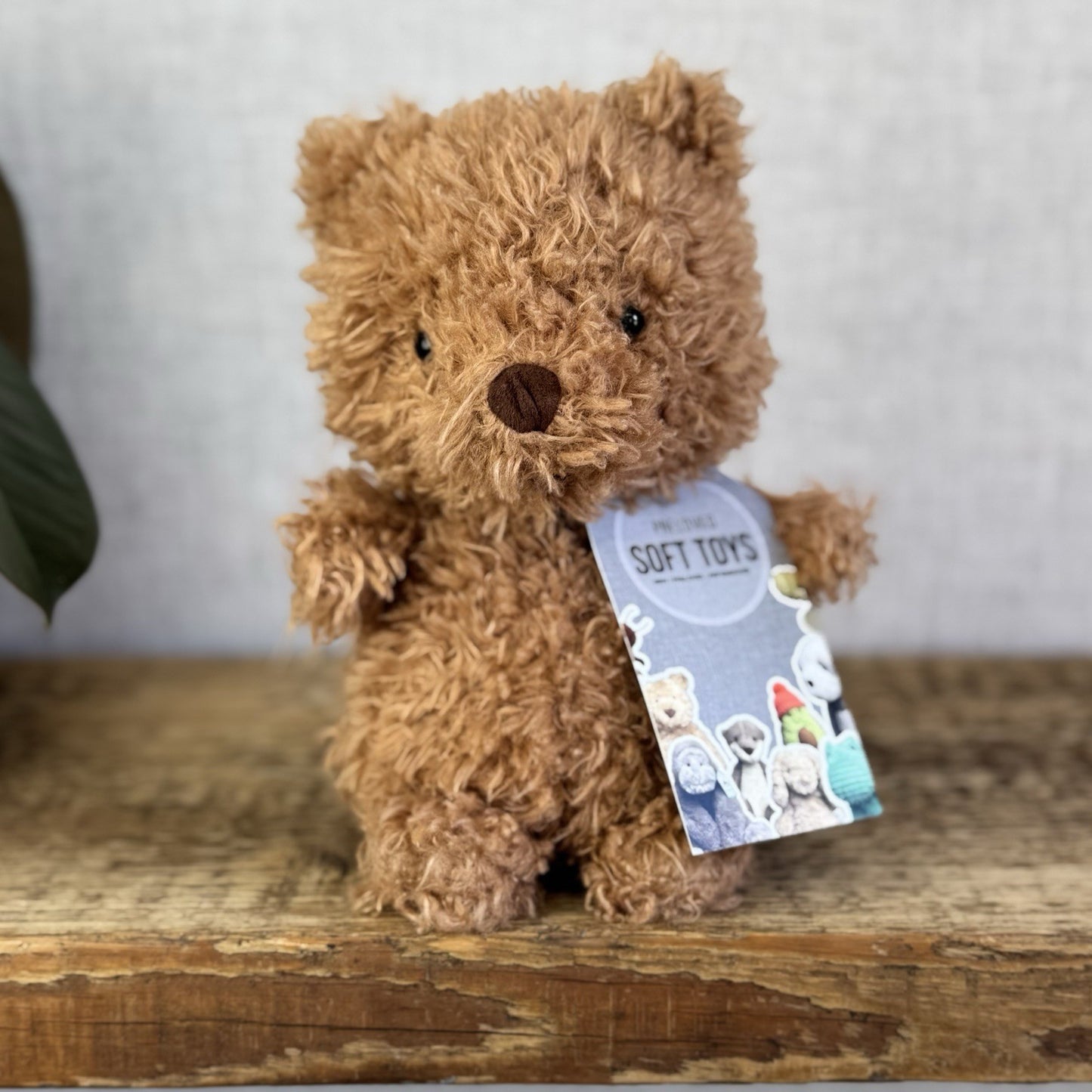 Jellycat Brown Little Bear - Small Curly Haired Brown Teddy Bear Soft Toy 7”