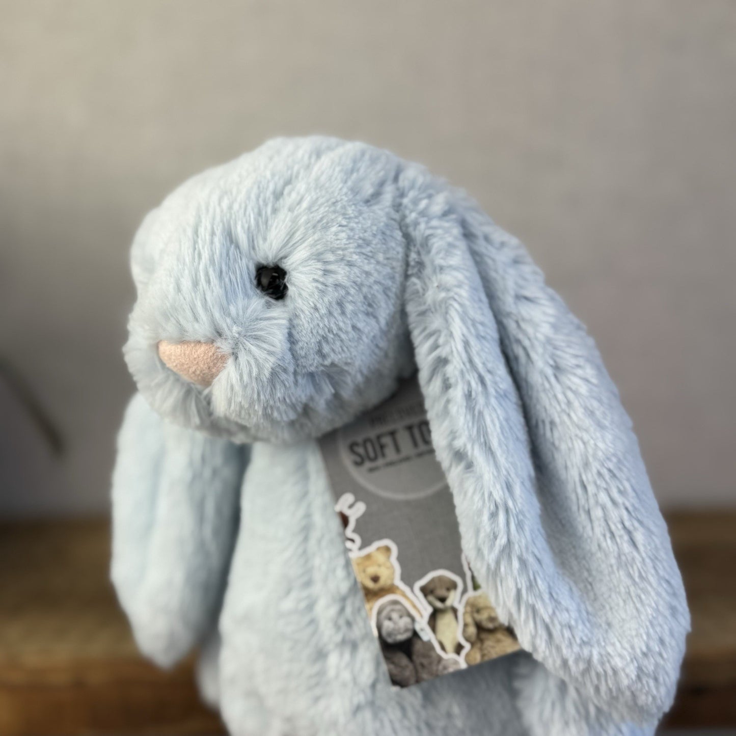 Jellycat Medium Bashful Blue Bunny - Baby Blue Bunny Rabbit Beanie Medium 12"