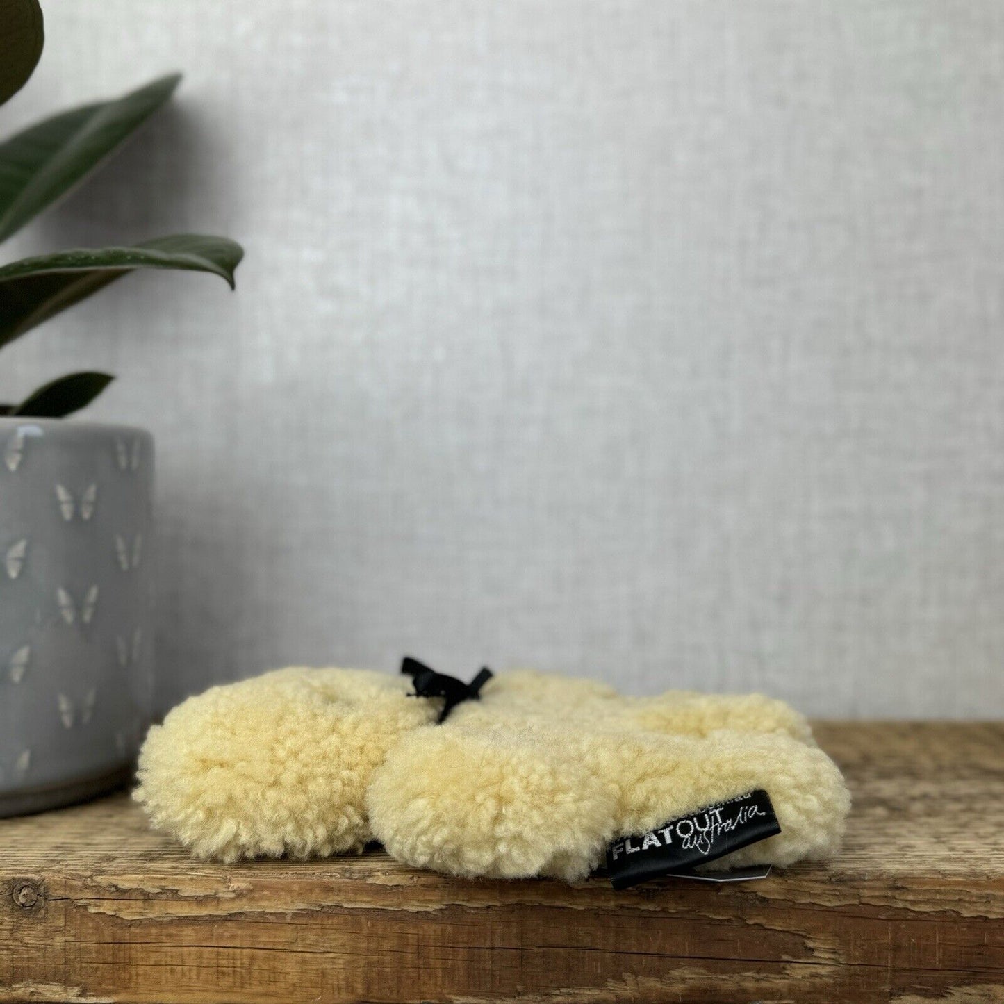 Flat Out Australia Sheepskin Classic - Bear Plush Soft Toy- Honey Baby 8”