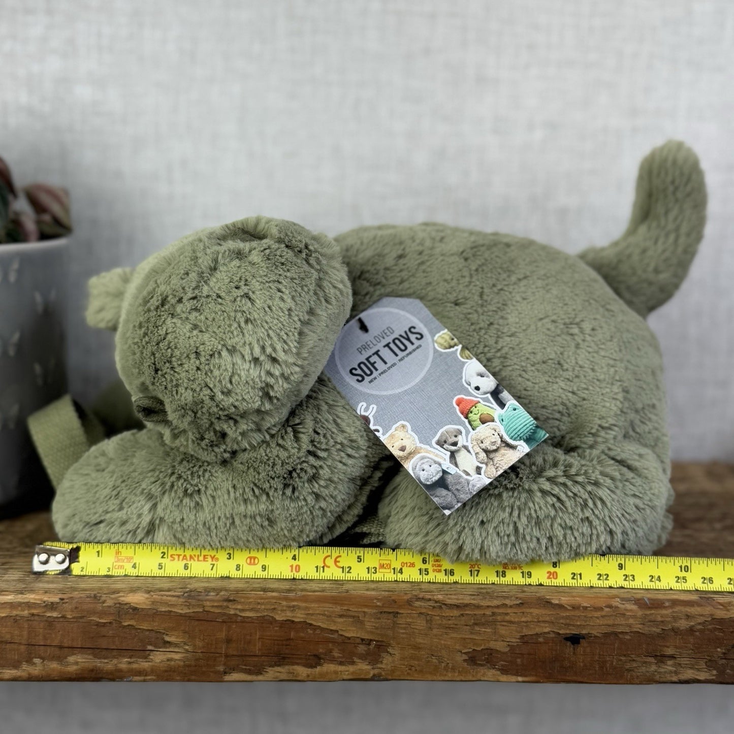 Jellycat Huggady Dino Bag - Green Dinosaur Rucksack Soft Toy Bag Retired NWOT