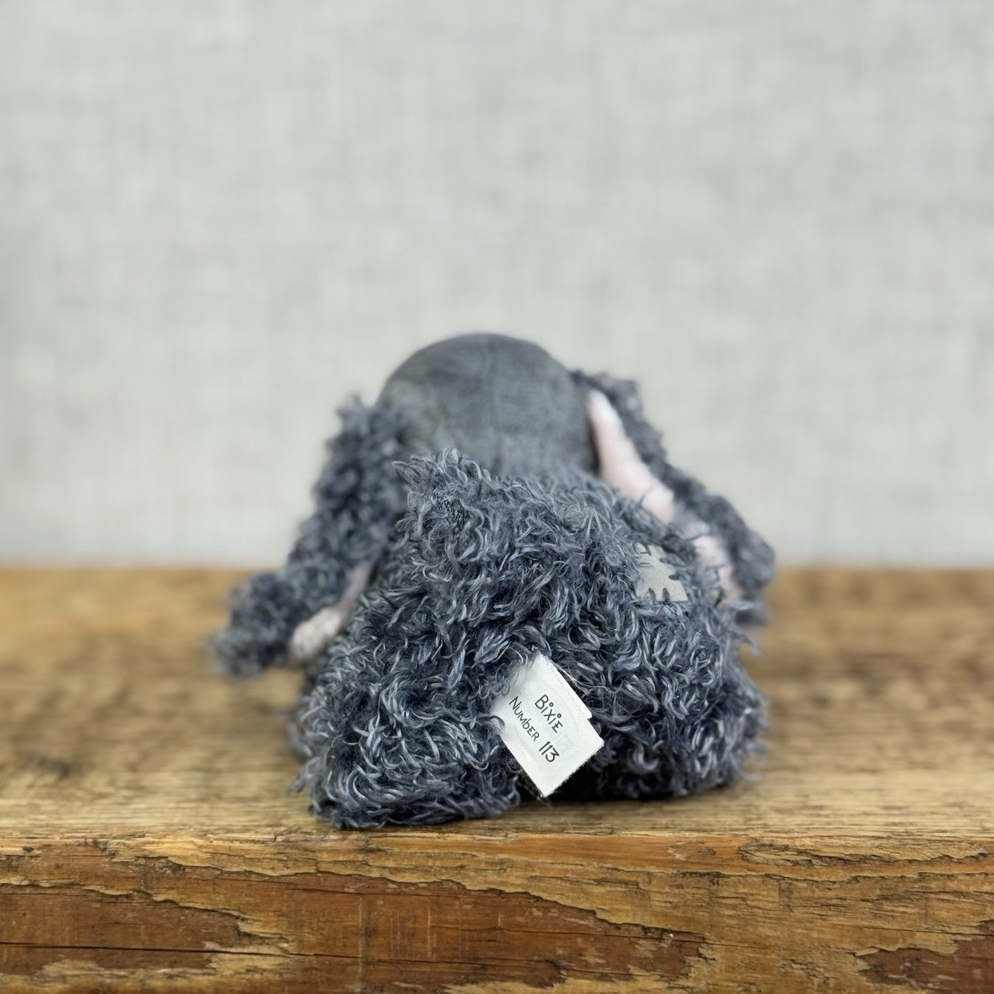Blue Nose Friends Bixie Cocker Spaniel #113 - Mini Grey Fluffy Beanbag Dog Plush