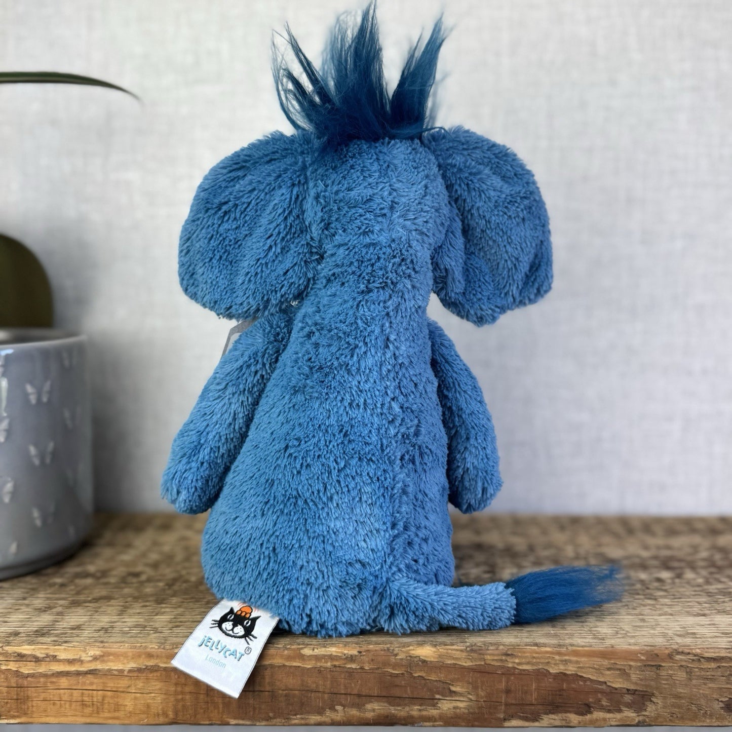 Jellycat Alfred Elephant Blue Cordy Elephant SnaggleBaggle Medium Beanie NWOT