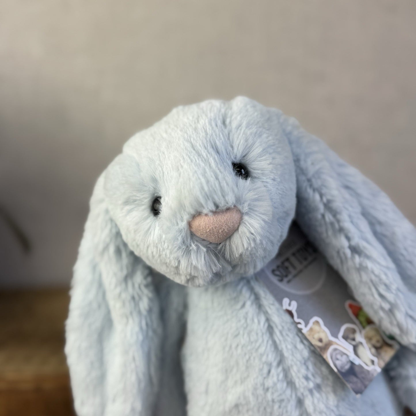 Jellycat Medium Bashful Blue Bunny - Baby Blue Bunny Rabbit Beanie Medium 12"