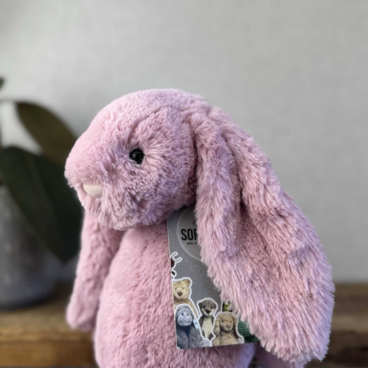Jellycat Medium Bashful Tulip Bunny - Pink Rabbit Beanie Plush Medium 12" (#3)
