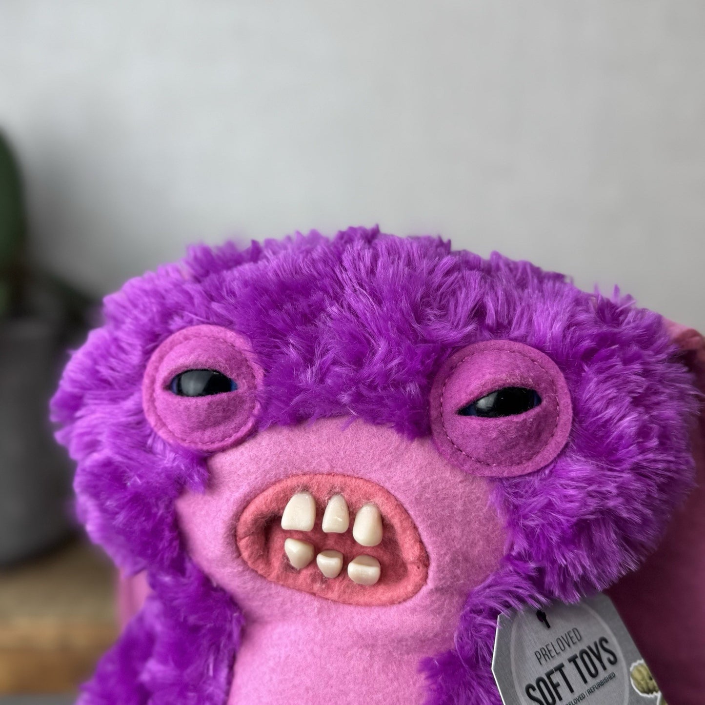 Fuggler Lord Long Ears - Love Fugg - RARE Fuggler Pink Long Eared Fluff Monster