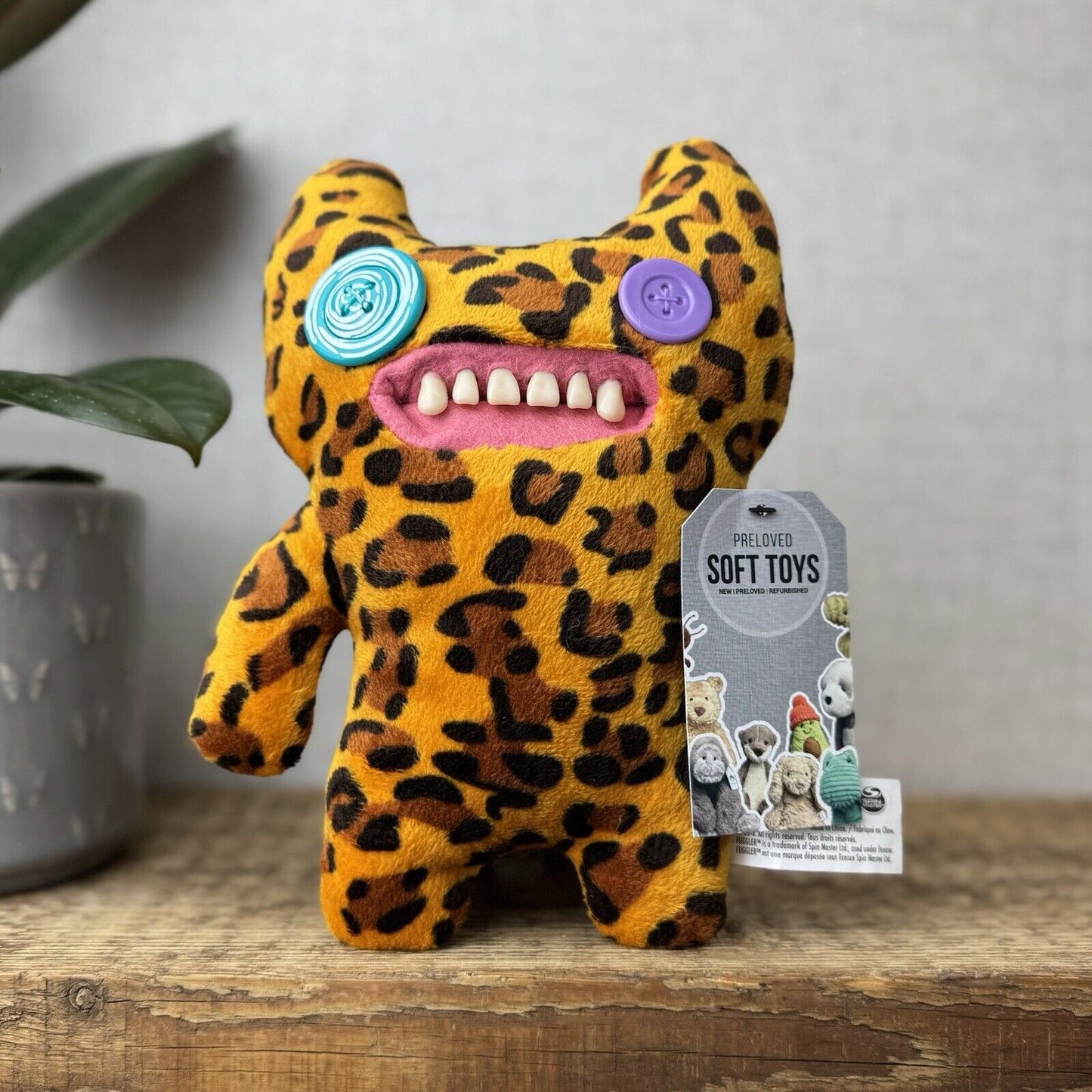 Fuggler Indecisive Monster - Leopard Print Fuggler Button Eyes Fun Ugly Monster