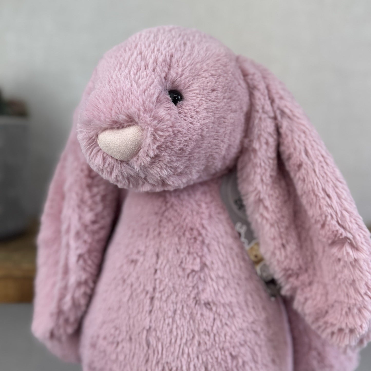 Jellycat Large Bashful Tulip Bunny Rabbit - Large Pink Rabbit Beanie Plush 16"