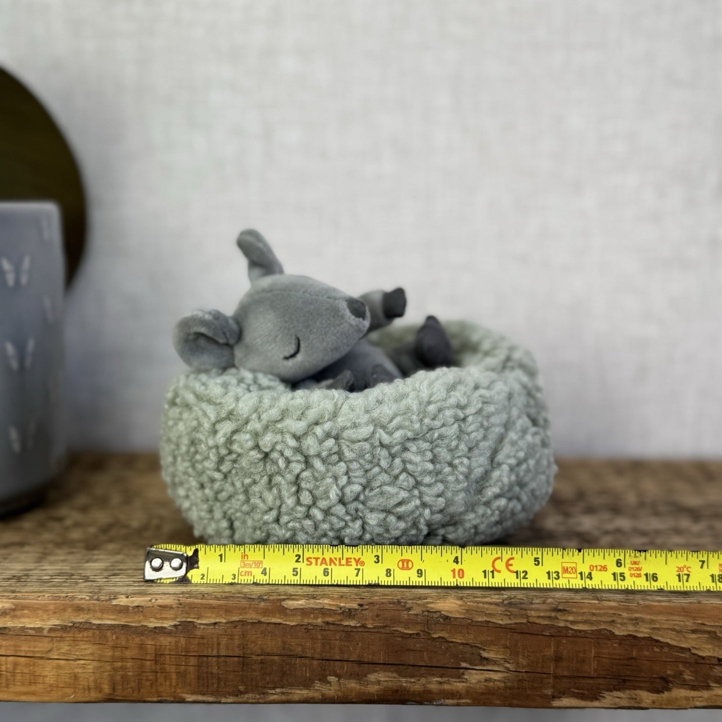 Jellycat Hibernating Mouse - Tiny Mouse In A Beanbag Nest Wildlife Plush Rare 5"