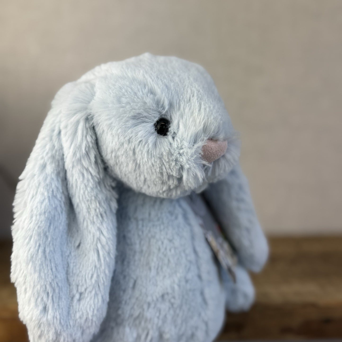 Jellycat Medium Bashful Blue Bunny - Baby Blue Bunny Rabbit Beanie Medium 12"