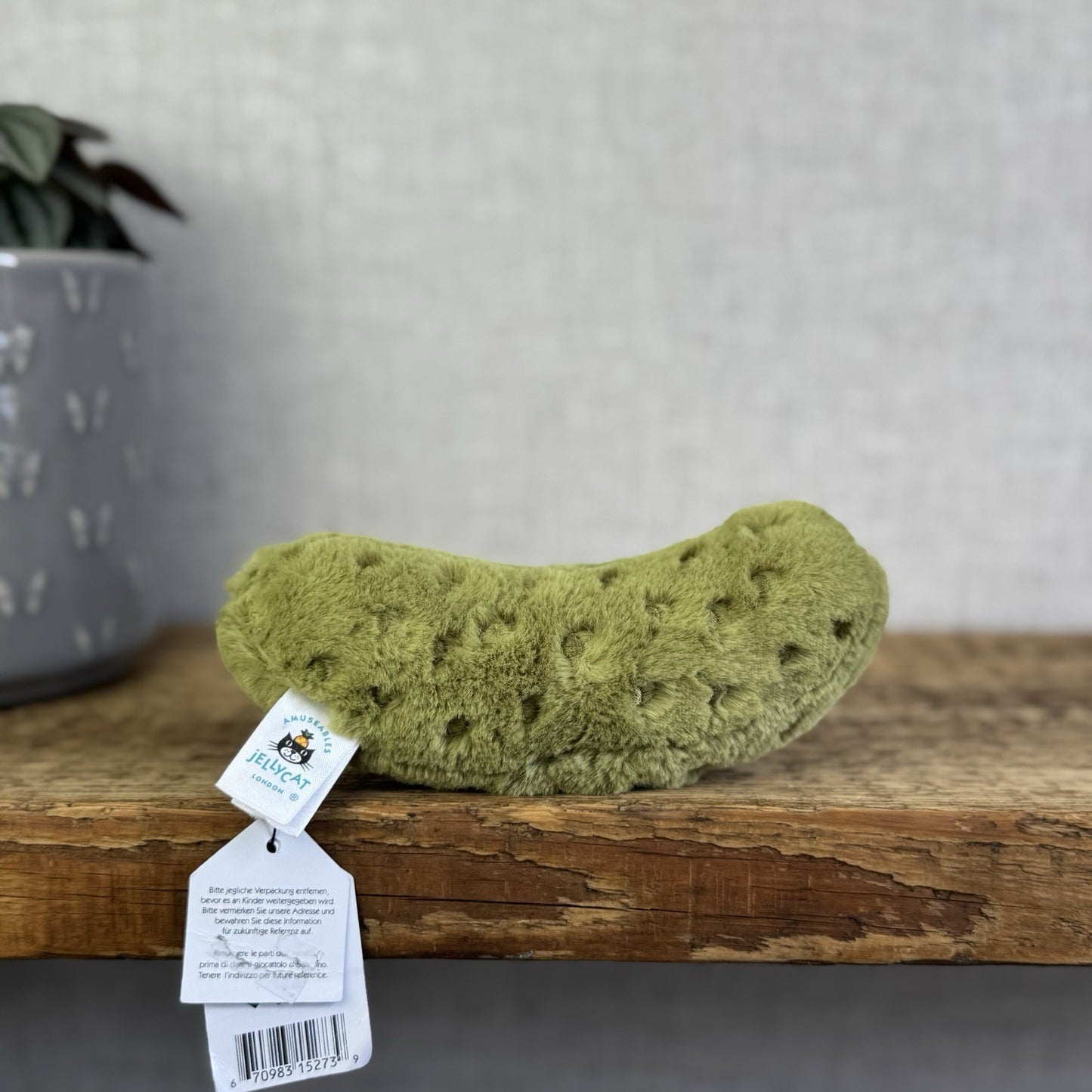 Jellycat Amuseable Pickle - Green Pickle Soft Toy Plush Novelty Beanie Tags