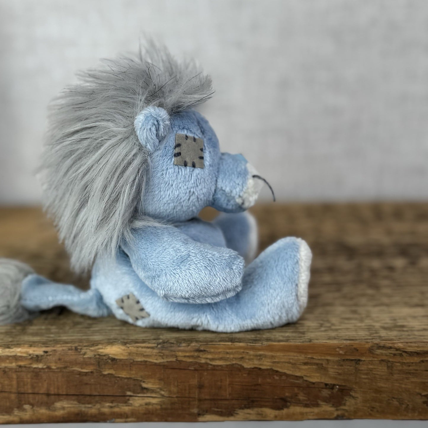 Blue Nose Friends Rocky #9 - Mini Blue Lion Soft Toy Retired Mini Beanbag 5”
