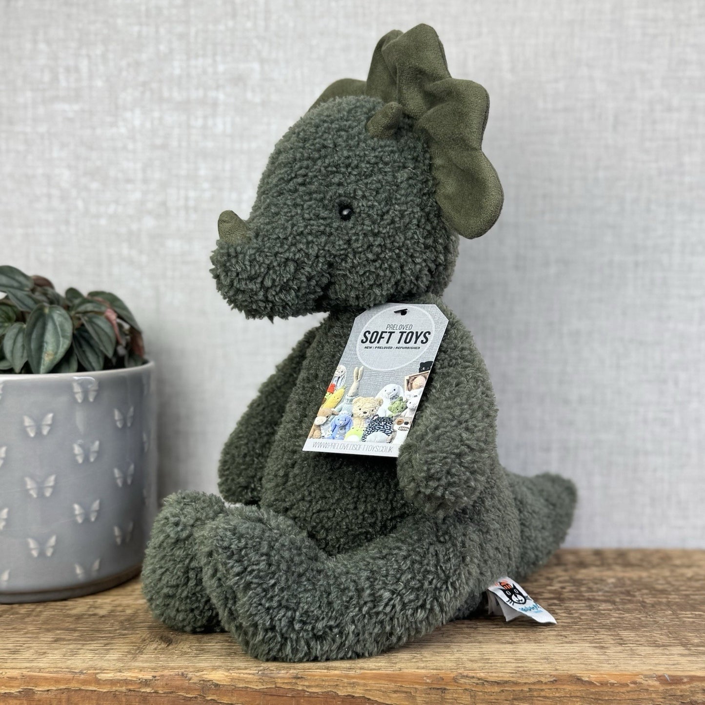 Jellycat Allenby Dinosaur - Little White Company Exclusive Green Dino 14"