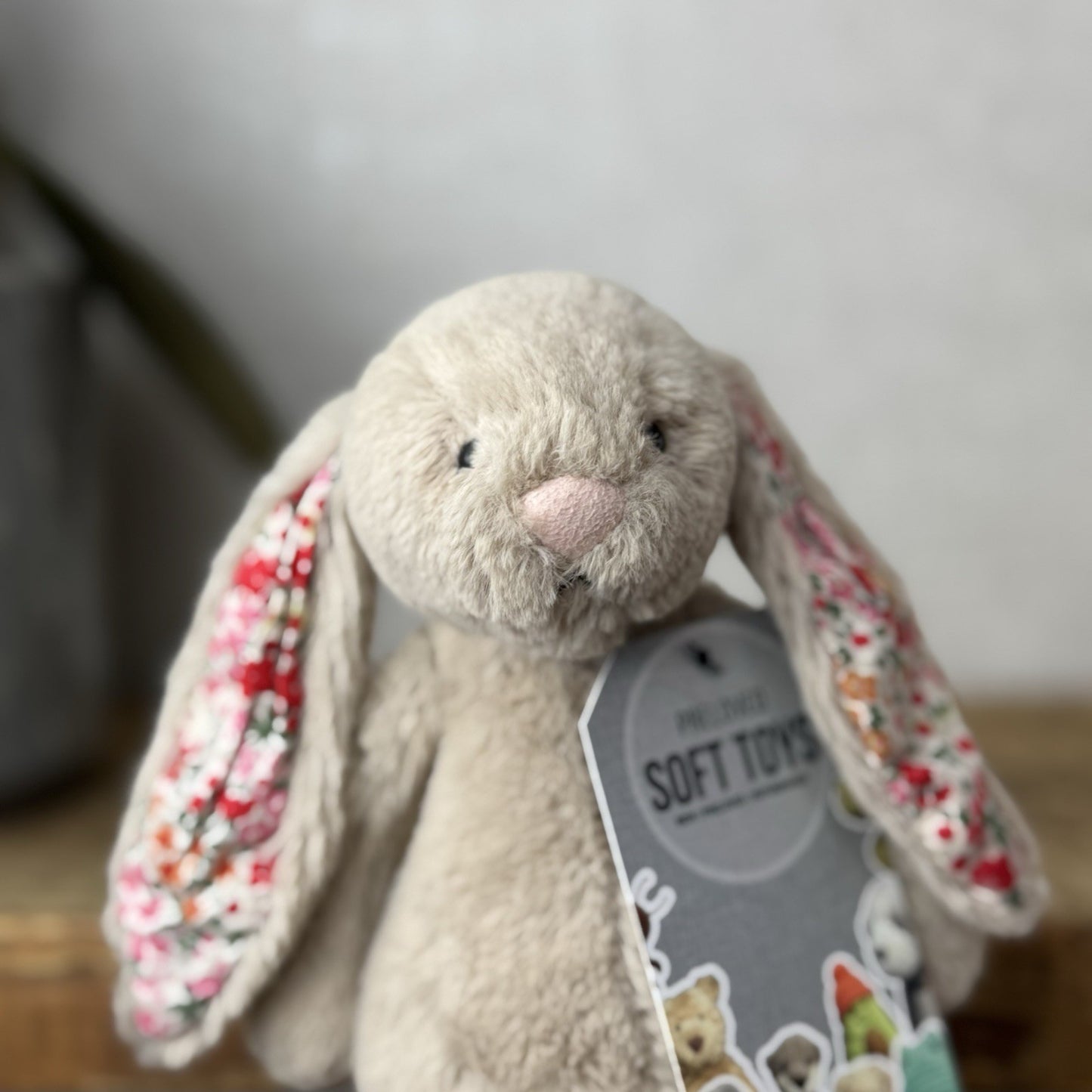 Jellycat Small Beige Blossom Posy Bunny Rabbit - Beige Bunny Floral Rabbit 5"