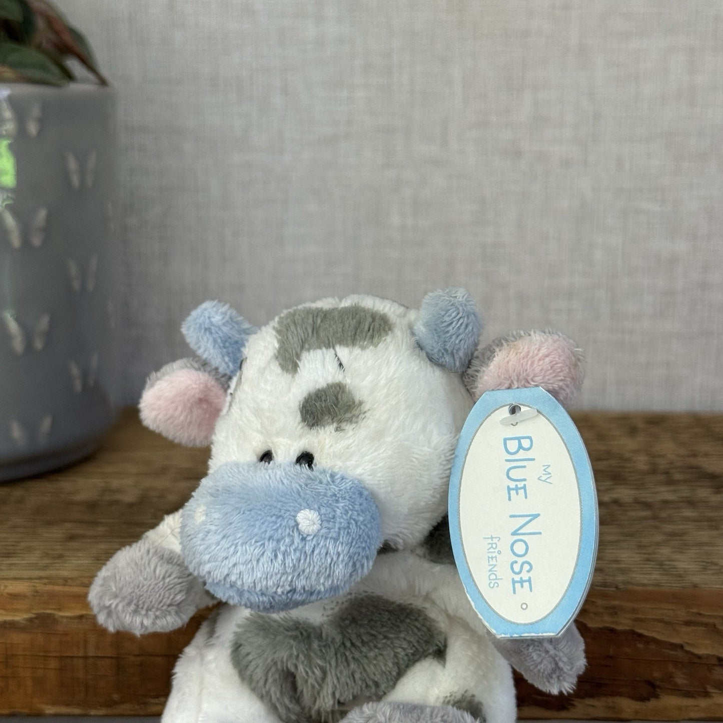 Blue Nose Friends Milkshake The Cow - Mini Cow Soft Toy Beanie Retired 5”