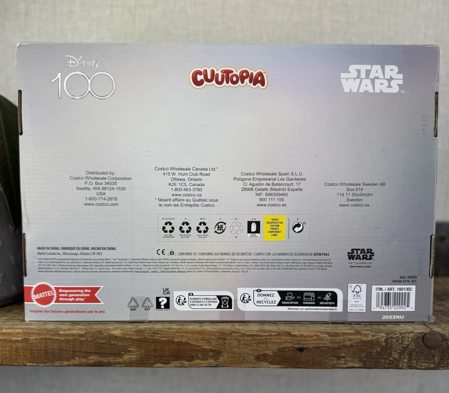 Disney 100 Star Wars Cutopia Set of 8 Soft Plush Squishmallaw Collectible Box