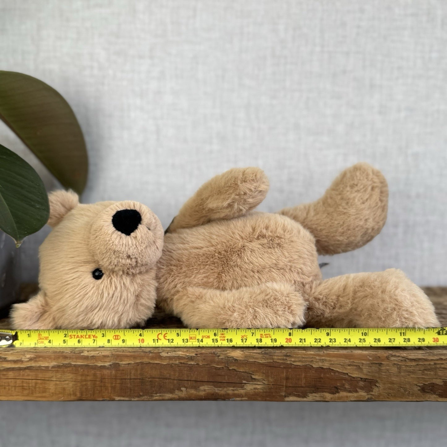 Jellycat Rufus Teddy Bear Plush Soft Toy - Small Fluffy Sitting Bear Beanie 10"