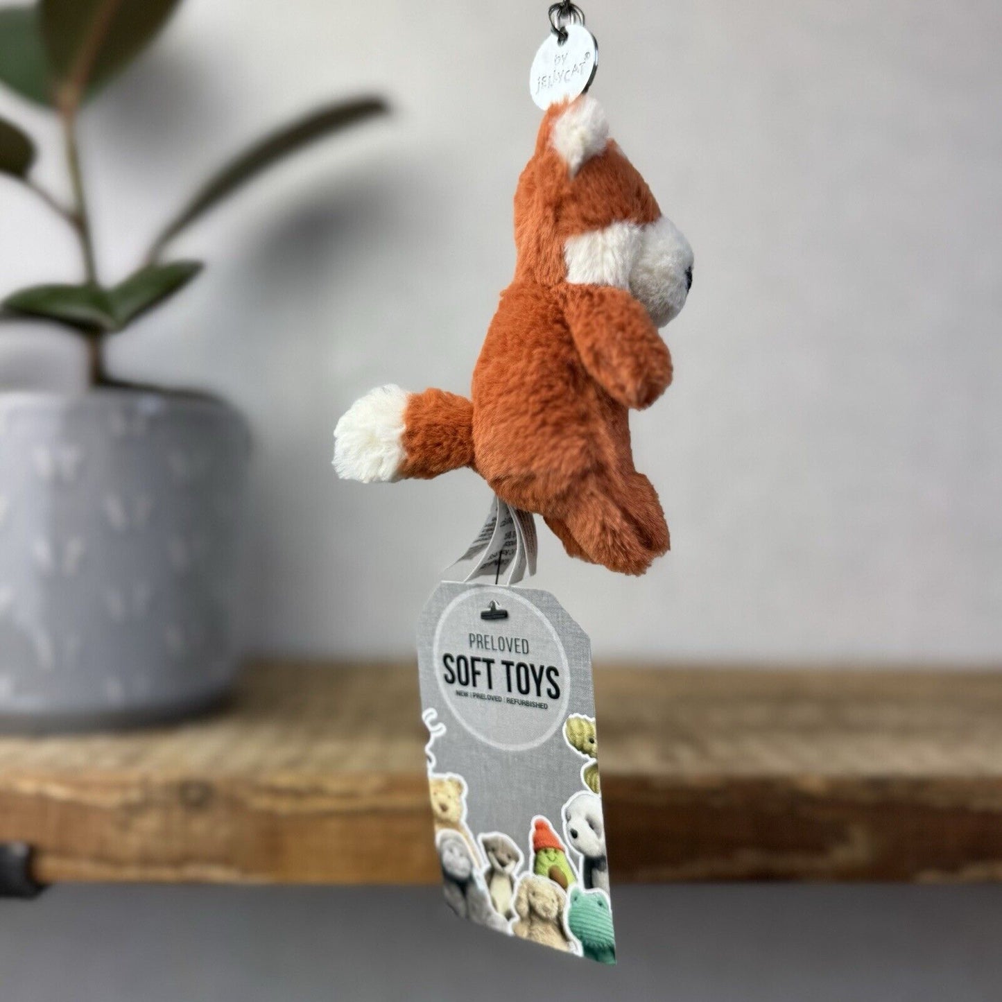 Jellycat Bashful Fox Bag Charm - Rare Tiny Fox Keyring Retired Collectible
