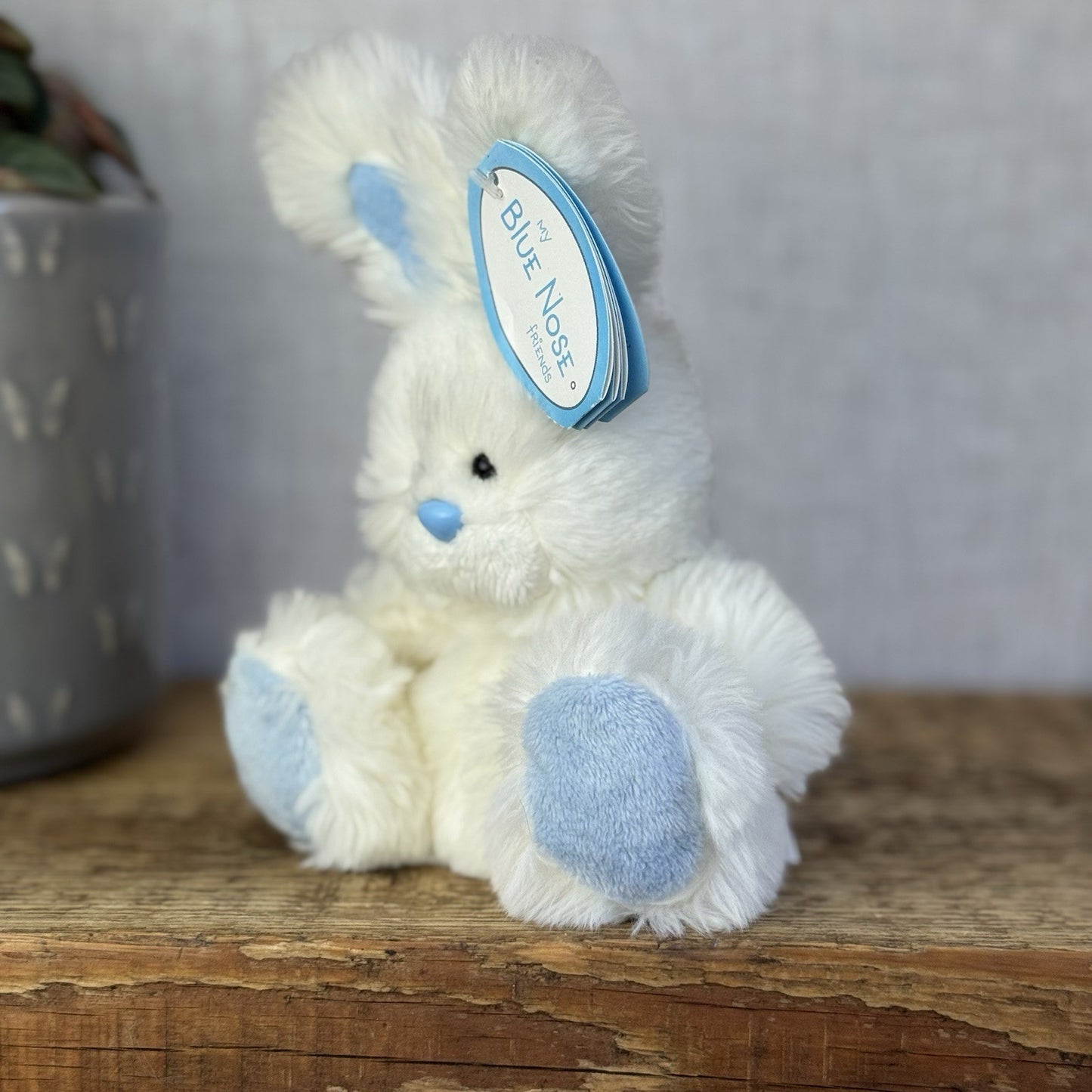 Blue Nose Friends Snowball - Fluffy White Bunny Mini Beanie Blue Nose New 5”
