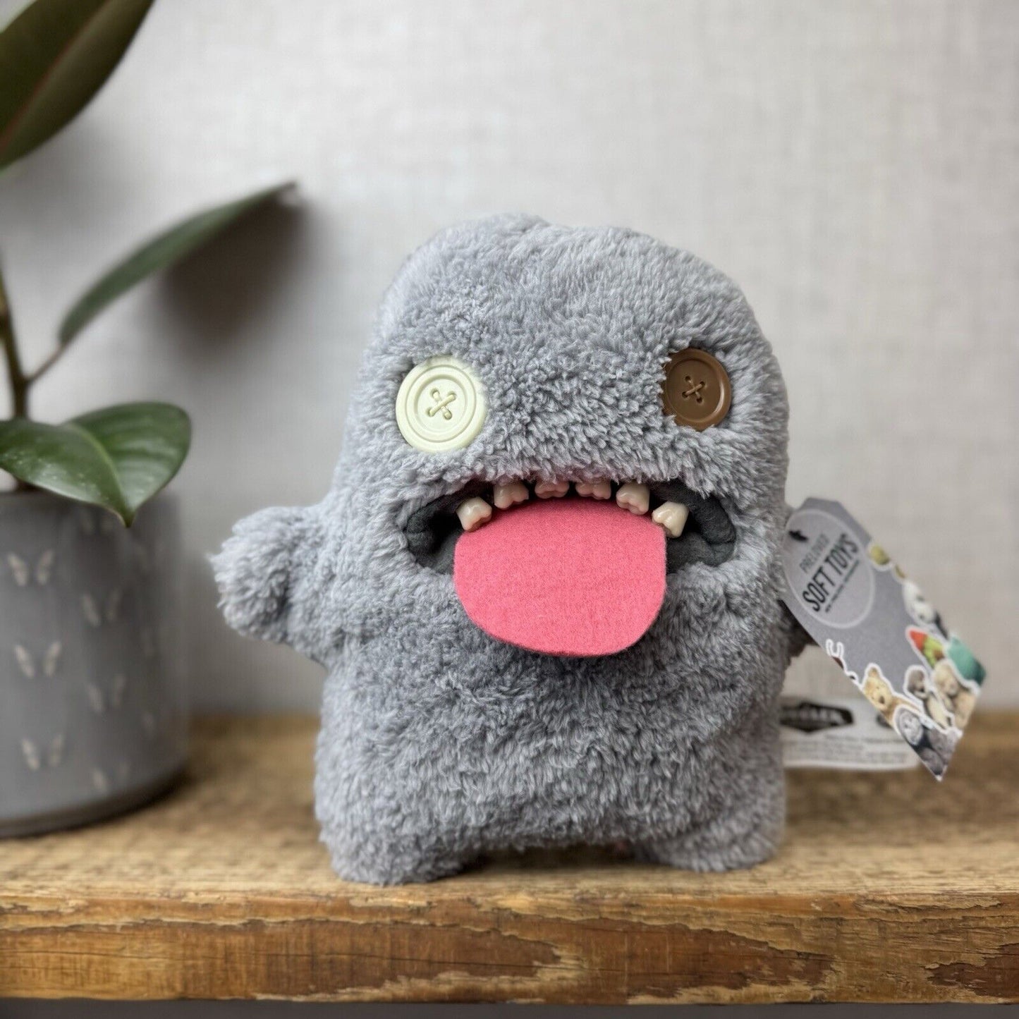 Fuggler Ooogah Boogah Grey Snuggler Edition - Funny Ugly Monster Button Eyes