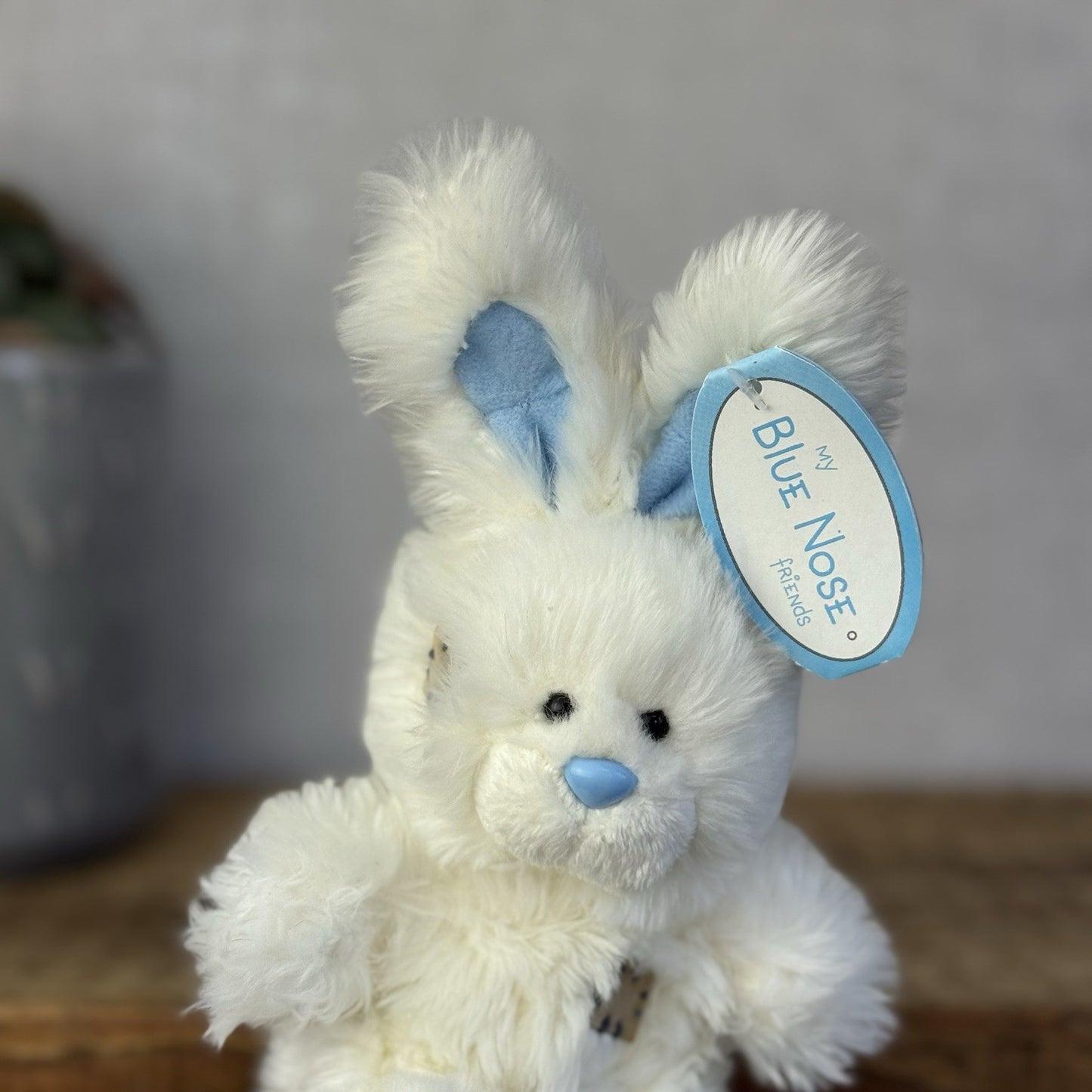 Blue Nose Friends Snowball - Fluffy White Bunny Mini Beanie Blue Nose New 5”