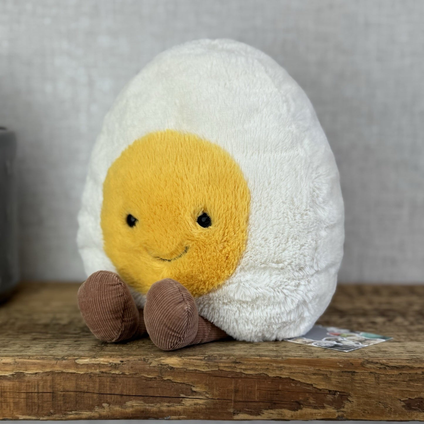 Jellycat Large Amuseable Egg - Large Smiling Egg Plush Beanie Retired 10"