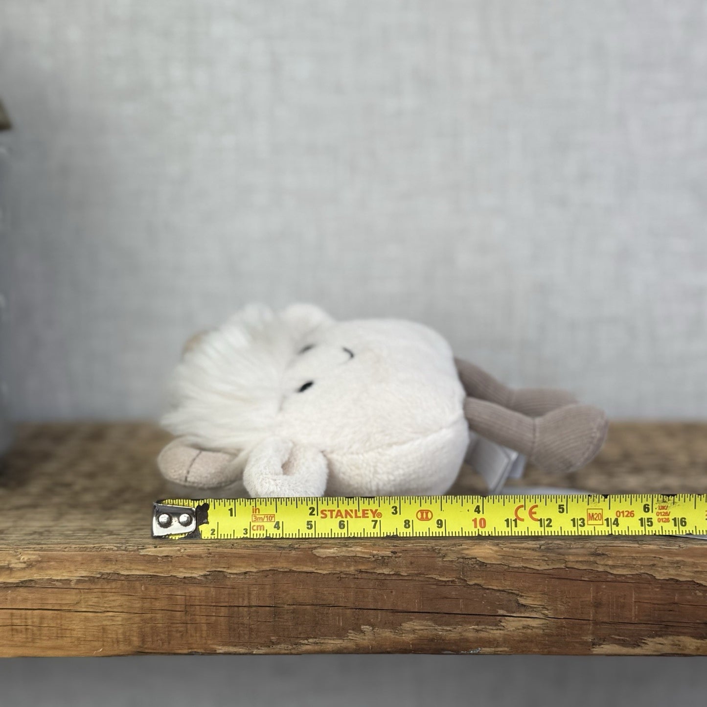 Jellycat Amuseabean Ram - Small Cream Beanie Goat Farm Animal Toy Retired 5”