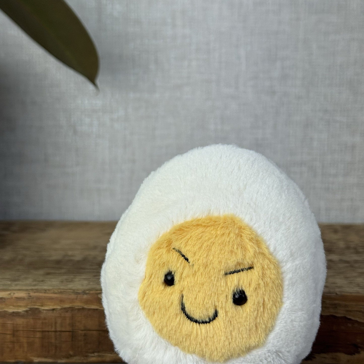 Jellycat Amuseable Cheeky Boiled Egg - Frowning Egg Toy - Play Food Plush 5”
