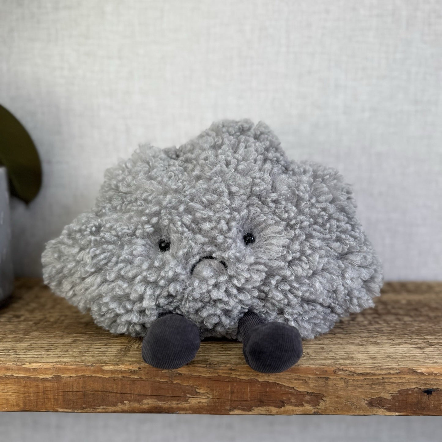 Jellycat Amuseable Storm Cloud - Grey Grumpy Cloud Plush Beanie NWT 10"