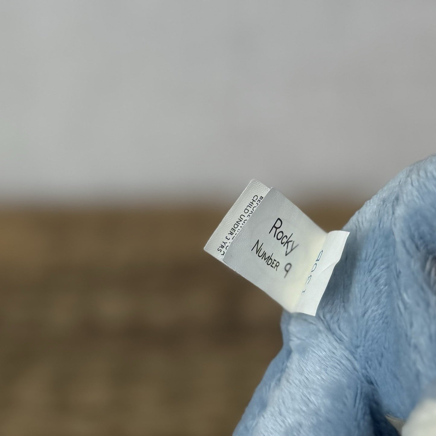 Blue Nose Friends Rocky #9 - Mini Blue Lion Soft Toy Retired Mini Beanbag 5”
