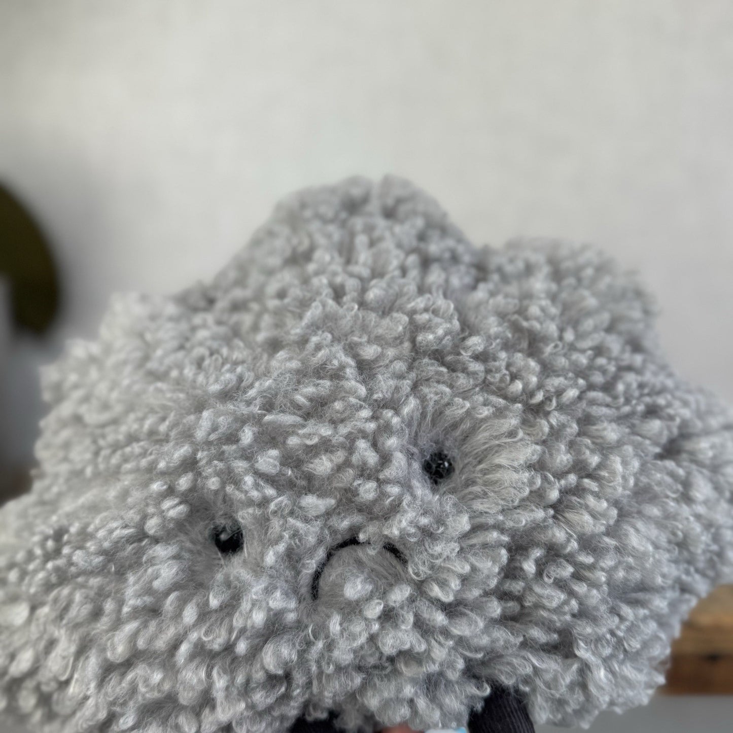 Jellycat Amuseable Storm Cloud - Grey Grumpy Cloud Plush Beanie NWT 10"