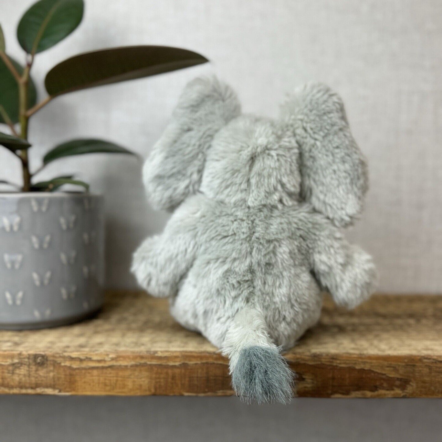 Jellycat Small Sguidgy Elephant - Vintage Grey Elephant Beanie With Tags 11"