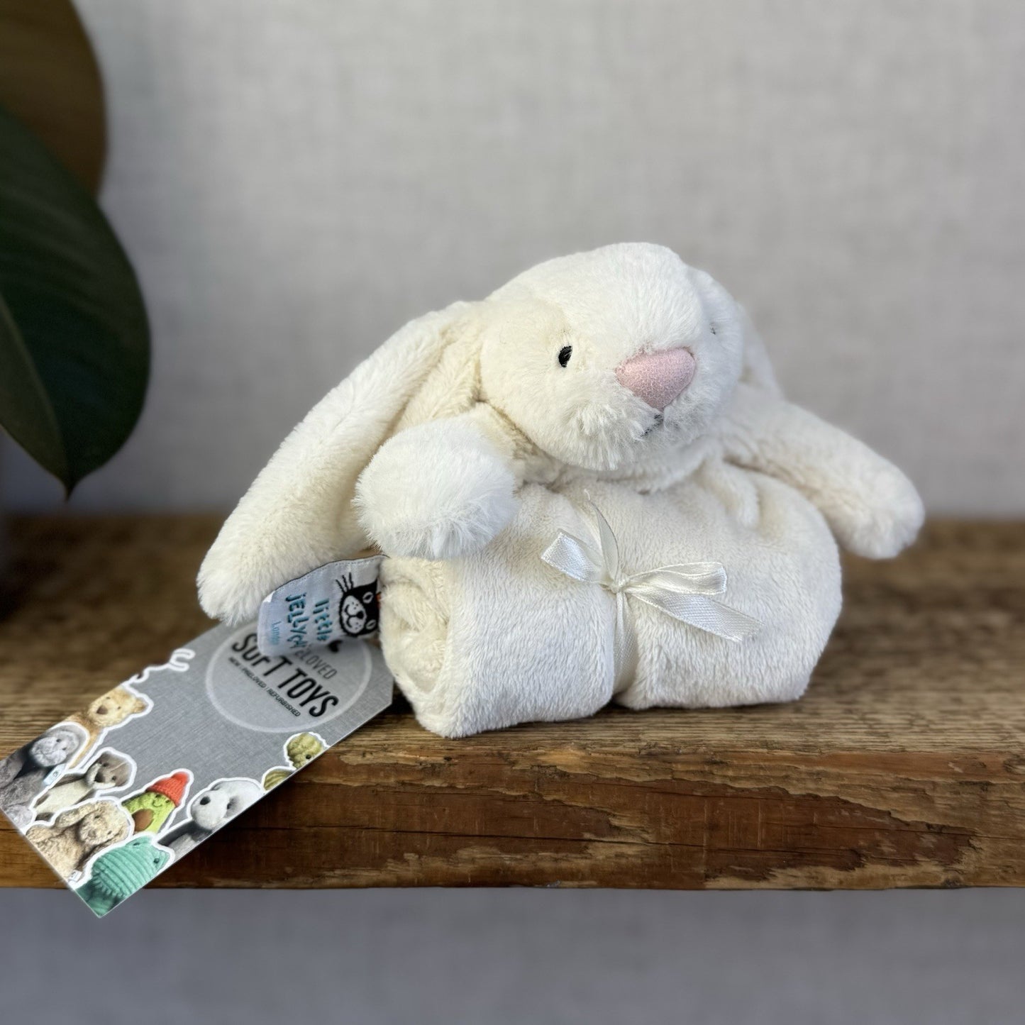 Jellycat The Little White Company Lovey - Cream Bunny Comforter Square Plush 12"