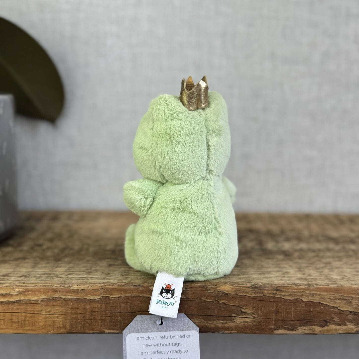Jellycat Crowning Croaker Green Frog - Small Mini Frog - Pocket Pal - Frog Plush