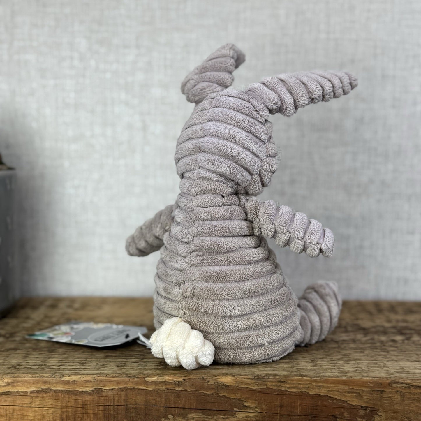 Jellycat Small Cordy Roy Hare - Beige/Grey Ribbed Rabbit Plush 12” (flawed)