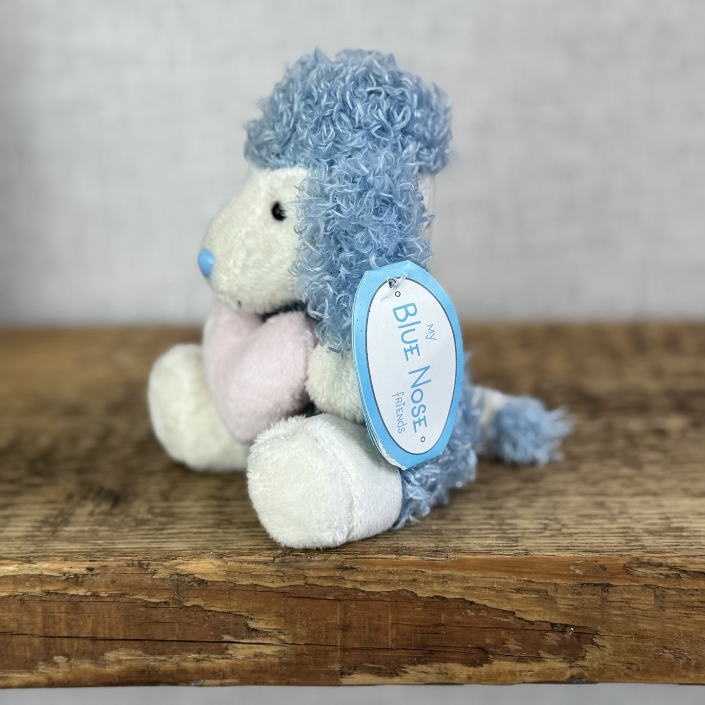 Blue Nose Friends Pearl The Poodle #39 - Mini Curly Hair Dog Holding Heart 5"