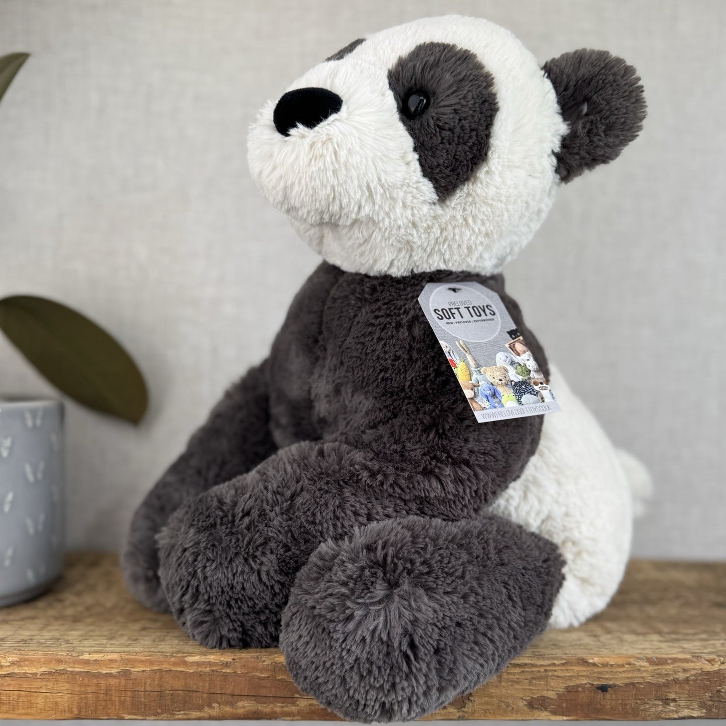 Jellycat Large Huggady Panda - Big Floppy Panda Beanie Rare/Retired 26"