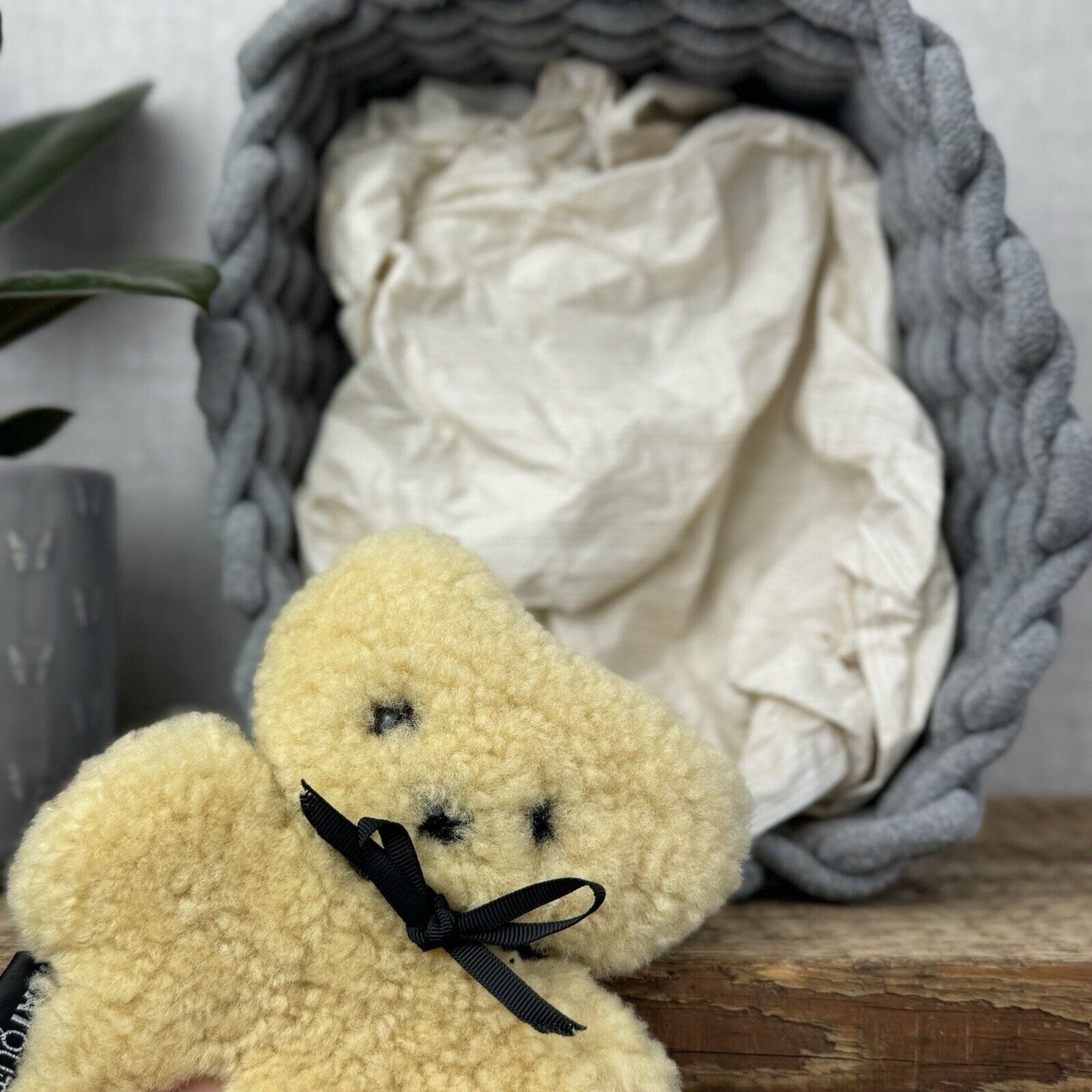Flat Out Australia Sheepskin Classic - Bear Plush Soft Toy- Honey Baby 8”