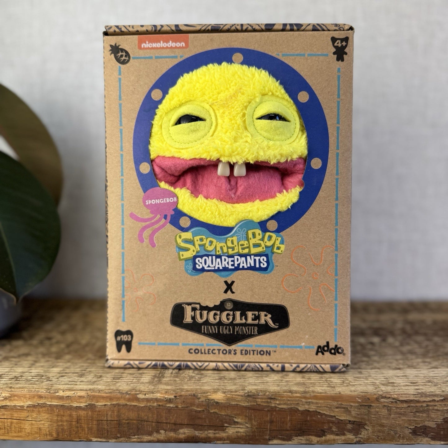 Fuggler Spongebob Square Pants Funny Ugly Monster Plush Cartoon Network Box