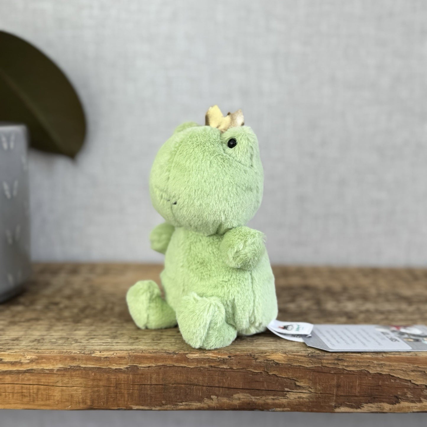 Jellycat Crowning Croaker Green Frog - Small Mini Frog - Pocket Pal - Frog Plush