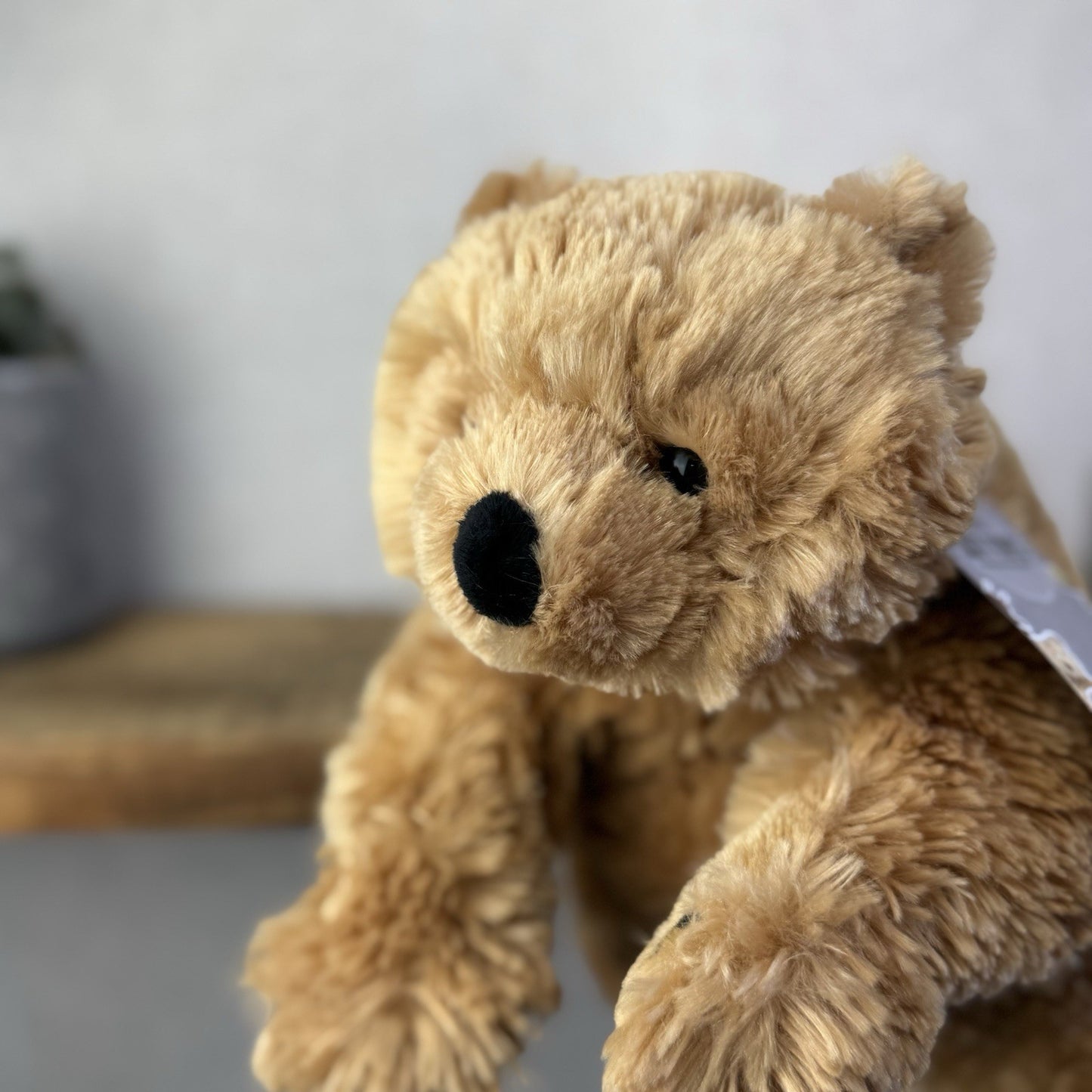 Barbara Bukowsk Vintage Floppy Bear - Golden Bear Beanie Large Rare Plush 15”