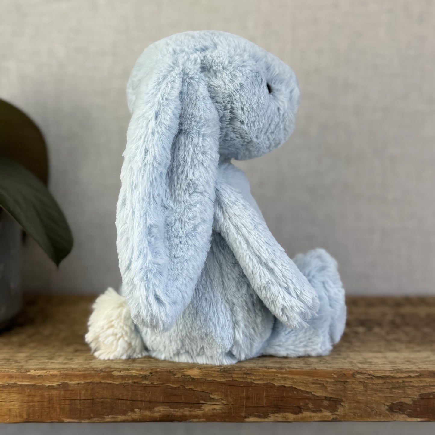 Jellycat Medium Bashful Blue Bunny - Baby Blue Rabbit Beanie Medium 12" (#2)