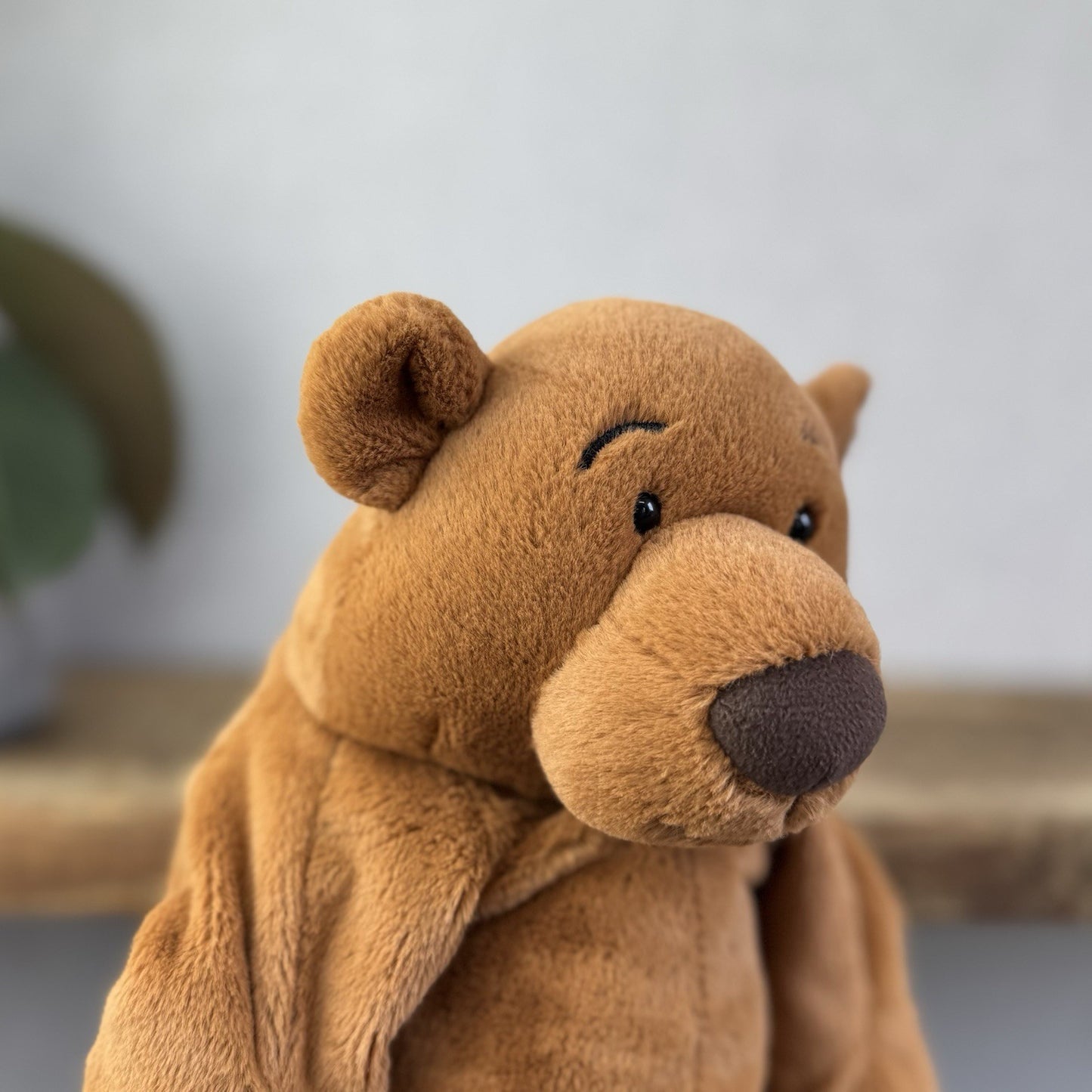 Jellycat Rumpletum Bear - Brown Suede Bear Soft Toy Beanie Retired Medium 14"